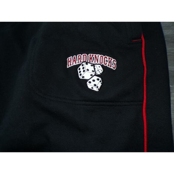 Vtg Y2k School of Hard Knocks Joggers Sweatpants XL Black red Baggy Dice Hip-Hop - Picture 5 of 14